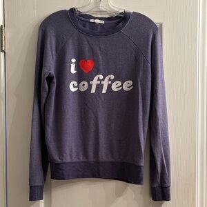 I Love Coffee Sweatshirt size S